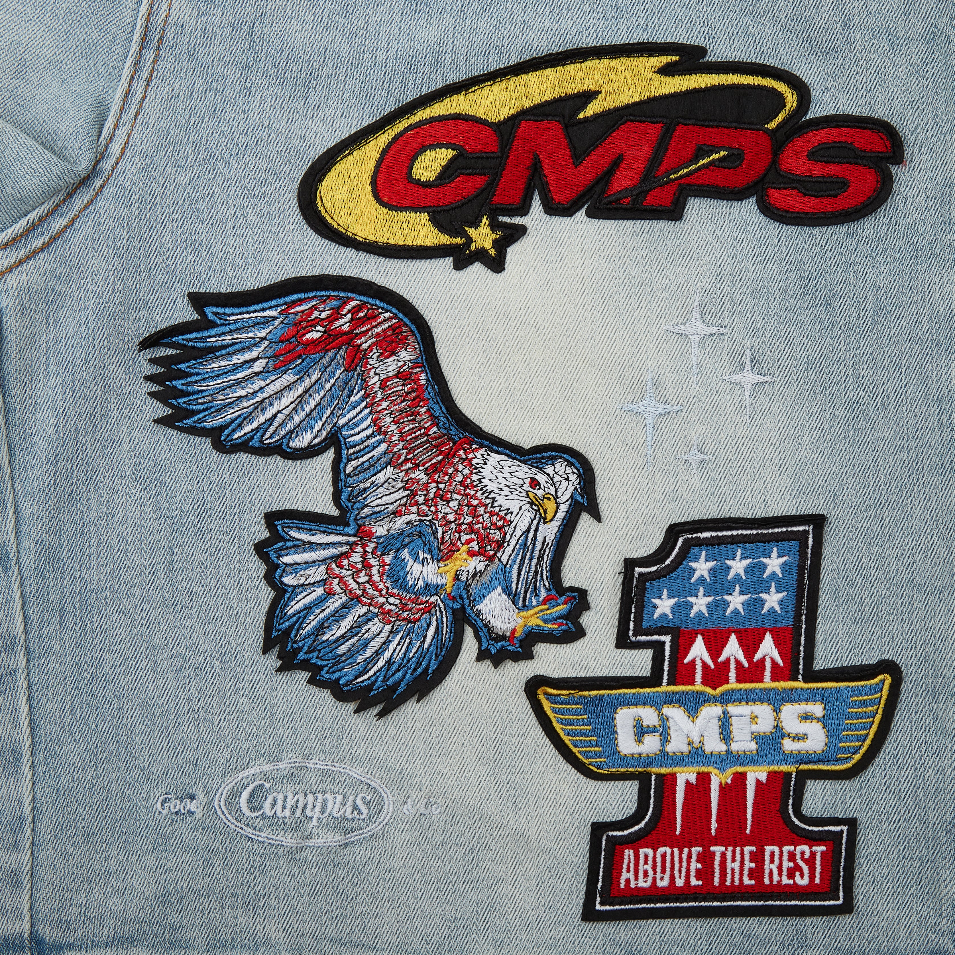 Motor Sports Denim Shorts - Washed Blue